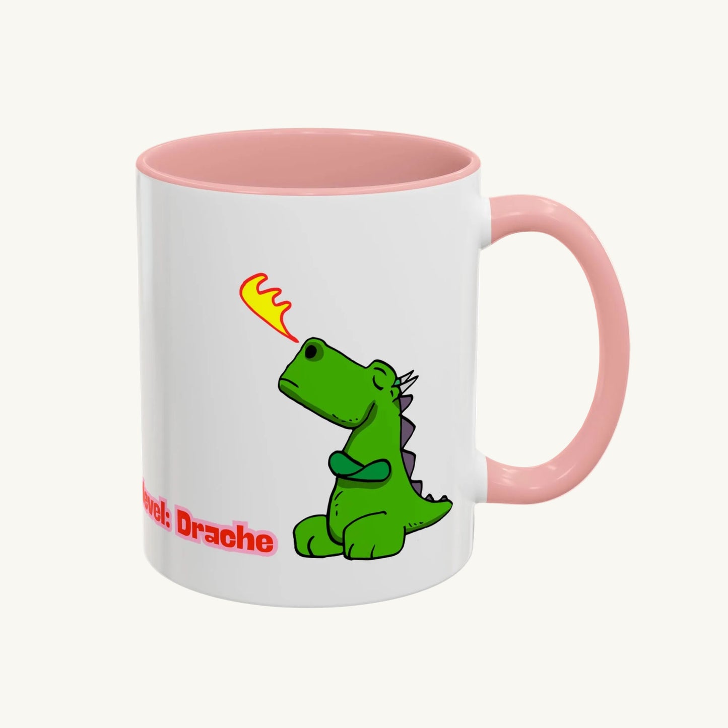 „Hormonlevel: Drache“ – Süße Tasse mit kleinem Drachen als humorvolles Geschenk -330ml