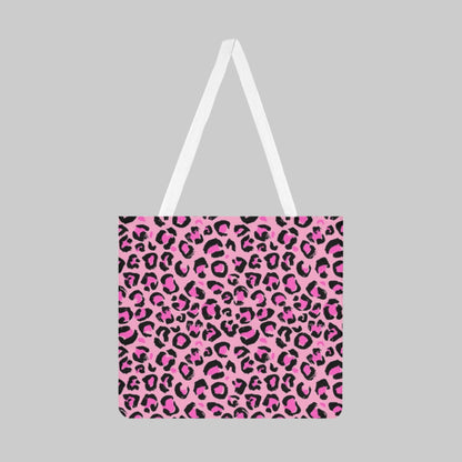 "Go Wild" Robuste Stofftasche mit Leo-Print – Stylische Tote Bag in Pink