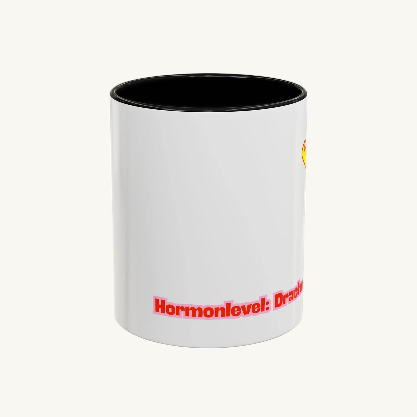 „Hormonlevel: Drache“ – Süße Tasse mit kleinem Drachen als humorvolles Geschenk -330ml