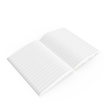 "Time to Shine" Journal A5 – Stilvolles Notizbuch mit Goldsternen in weiß