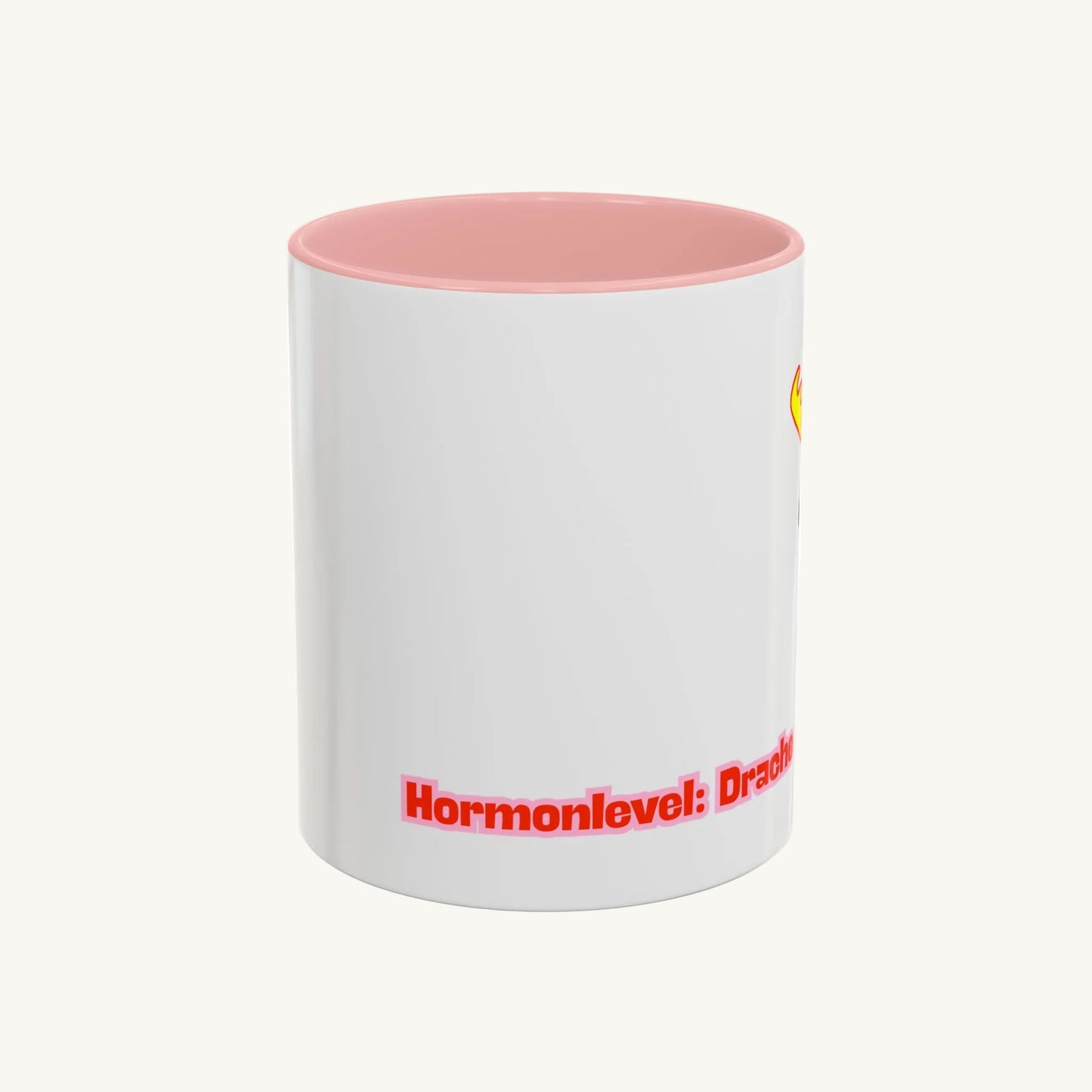 „Hormonlevel: Drache“ – Süße Tasse mit kleinem Drachen als humorvolles Geschenk -330ml