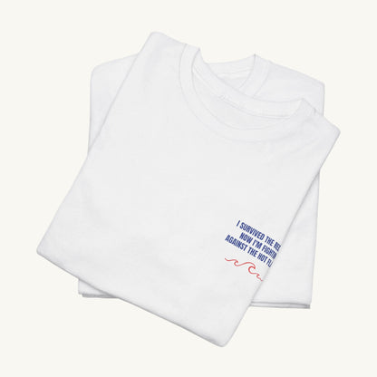 "I Survived the Red Sea" Damen T-Shirt – Statement Shirt mit Spruch für Frauen in der Menopause