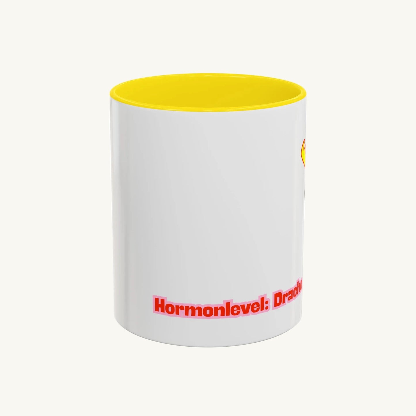 „Hormonlevel: Drache“ – Süße Tasse mit kleinem Drachen als humorvolles Geschenk -330ml