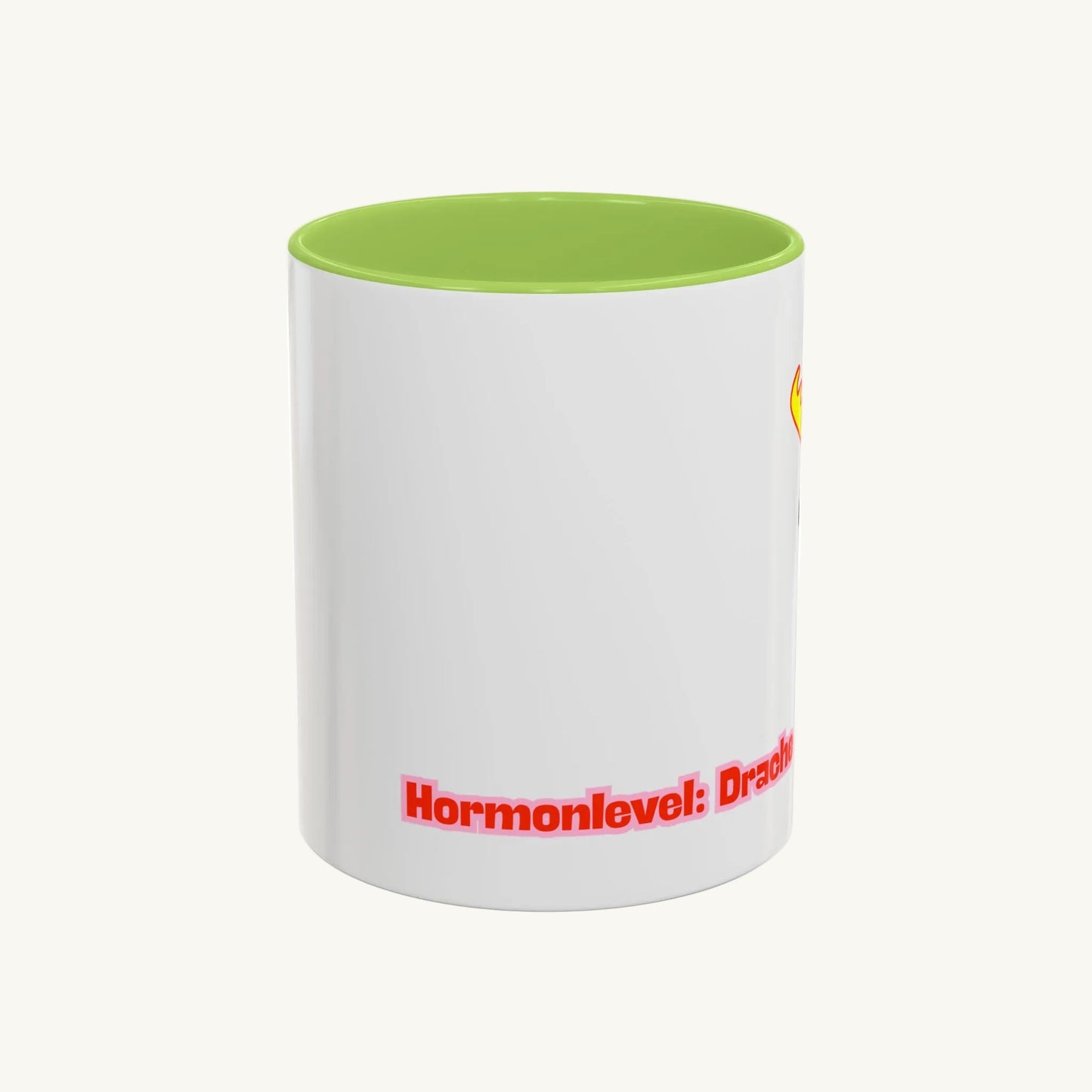 „Hormonlevel: Drache“ – Süße Tasse mit kleinem Drachen als humorvolles Geschenk -330ml
