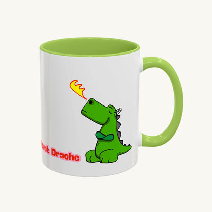 „Hormonlevel: Drache“ – Süße Tasse mit kleinem Drachen als humorvolles Geschenk -330ml