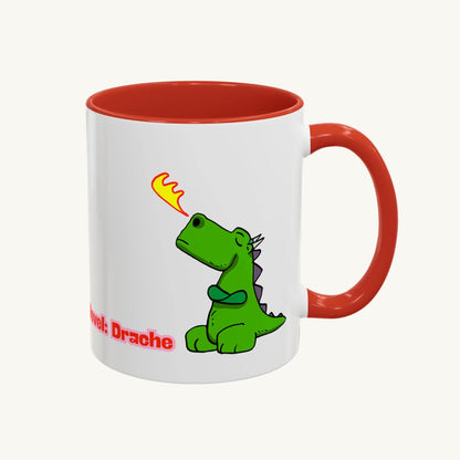 „Hormonlevel: Drache“ – Süße Tasse mit kleinem Drachen als humorvolles Geschenk -330ml