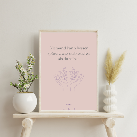 "Intuition" Achtsamkeits-Poster – Minimalistischer Kunstdruck für die Menopause & Selfcare A3